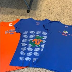 3 Florida Gator Tees Size L (fits like Med)